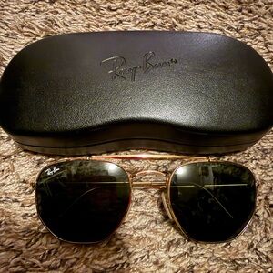 Ray-Ban The Marshal Sunglasses with Gold Accents Mens or Womens